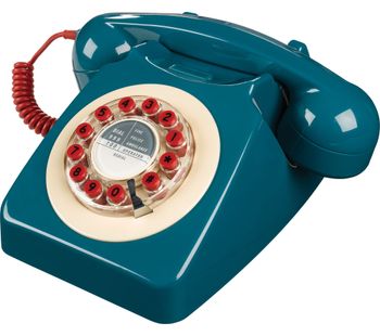 WILD & WOLF 746 Corded Phone - Petrol Blue, Petrol