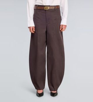 Semicouture para mujer. Y6WO22 Pantalón Giselle marrón (42), Casual, Algodón