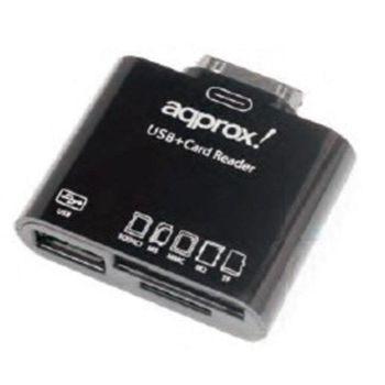 Lector de tarjetas Approx appCRS USB 2.0 Samsung 30-pin Negro