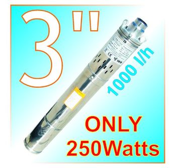 IBO SCR - Bomba para pozos profundos (0,25 kW, 230 V, 3 pulgadas, 250 W, 1020 L/H)
