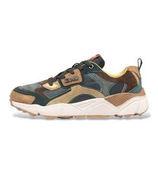 Colmar para hombre. GARNER-B Zapatillas de piel Garner Blend verde multicolor (41), Plano, Cordones, Casual