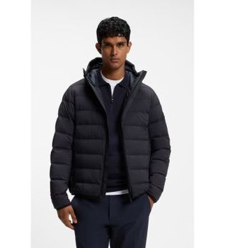 BOSS para hombre. 50551893 Chaqueta OW Riplite marino (XL), Casual, Sintético