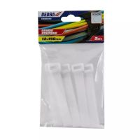 sujetacables velcro dedra 11rb16311 blanco 310 mm x 16 mm 5 piezas