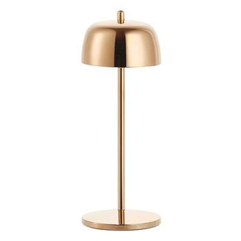 Lámpara de mesa led de cobre recargable y regulable zafferano circe