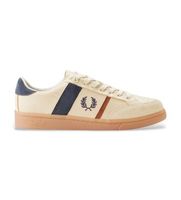 fred perry para hombre b2310-22a zapatillas de piel y ante b725 beige 41 plano cordones casual