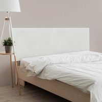 dhome cabecero acabado toalla soft tapizado liso con patas tejido suave para pared acusticos cabeceros absorbentes 160 dual 8cm - 125 al - blanco