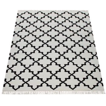 Alfombra de lana Kenolia blanco 80x150 cm