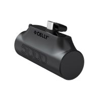 power bank celly 5000 bk compacta usb-c 5000 mah negro