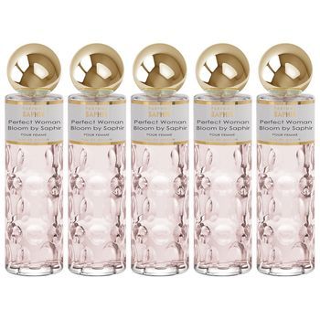 Pack De 5 Eau De Parfum Mujer Saphir Perfect Woman Bloom 200 Ml