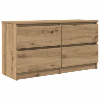 Mueble Para Tv | Mueble De Salón | Mesa De Tv Madera De Ingeniería Roble Artisan 100x35x54 Cm Cfw1021182