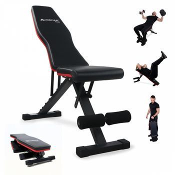 Banco De Musculación Multifunción Mobiclinic Plegado Ultra Compacto Flexfit Max 120 Kg Regulable Asa De Transporte