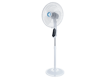 Ventilador de pie - ok. OTF 405526 ES, 55W, 3 Velocidades, Pie/Mesa/Pared, Oscilación, Altura Ajustable, Mando a distancia, Temporizador, Blanco
