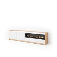 mueble tv malaga-02 con chimenea para salon acogedor
