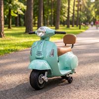 moto electrica infantil mini vespa gts ruedas de apoyo verde aiyaplay