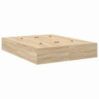 estructura de cama con almacenamiento roble sonoma 150 x 200 cm