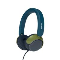 auriculares philips con cable usb-c microfono integrado y colores azulverdegris