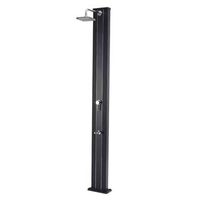ducha solar piscina jardin exterior aluminio 28l lavapies 220cm negra marca
