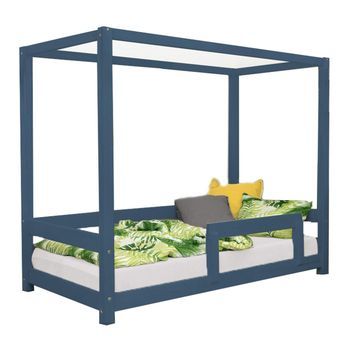 Cama Cabaña Infantil Bunky 120 X 180 Azul Marino