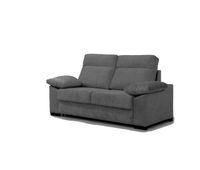 sofa cama 3 plazas con colchon 140x190cm sistema apertura italiana color tapizado gris oscuro