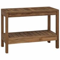 mesa lateral de bano con almacenamiento natural 60 x 30 x 45 cm vidaxl