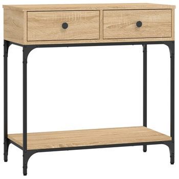 Mesa Consola，mesa De Entrada，mesa Auxiliar Madera De Ingeniería Roble Sonoma 75x34,5x75 Cm