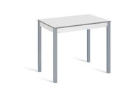 mesa de cocina alta fija 110x70 cm blanco pata gris