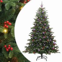 arbol de navidad artificial verde 240 cm pvc metal y plastico vidaxl