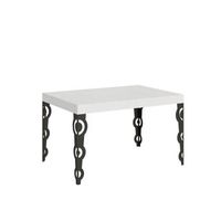 mesa extensible 90x140244 cm karamay fresno blanco estructura antracita