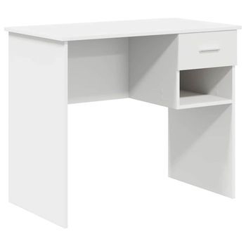 Escritorio | Mesa De Trabajo Con Cajón 90 X 49 X 75 Cm Madera De Ingeniería