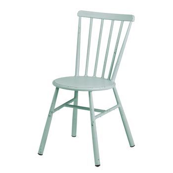 Silla Clásica Azul Retro De Aluminio Para Jardín Y Exterior Romero Garden