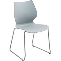 silla apilable houma plastico gris 50x47x86 cm clp