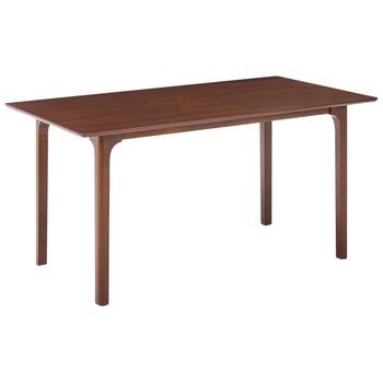Mesa De Comedor Y Cocina De Diseño Tradicional 160 X 90 Cm Madera De Fresno Oscuro Delmas