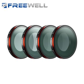 Kit de filtros Freewell Bright Day, paquete de 4 filtros ND8/PL,ND16/PL,ND32/PL y ND64/PL para accesorios de fotografía Insta360 GO Ultra