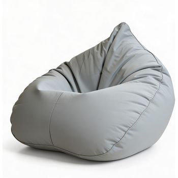 Aiire Puff Exterior Jardín En Olefina - Sofa Puf Con Relleno Incluido Xxl De Diseño Para Terraza, Jardín O Piscina - Bean Bag Chair Salon O Decoracion Habitacion Juvenil Gris [100x100x90]