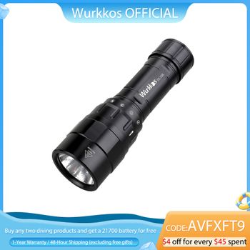 Wurkkos DL10R antorcha de buceo XHP70.2 linternas LED 4500lm 21700 USB-C interruptor giratorio recargable Control magnético