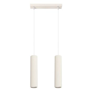 Lámpara colgante moto beige, 2 luces