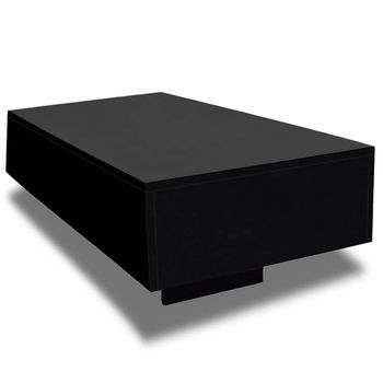 Mesa De Centro Negro Brillante Vidaxl