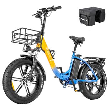[EU DIRECT] Ridstar MN20 Bicicleta eléctrica, batería de 48V 15.6Ah, potencia pico de motor de 1000W, velocidad máxima r