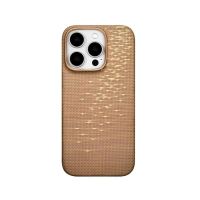 funda para movil pitaka ultra fina fibra de aramida dorada compatible con iphone 16 pro max