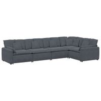 sofa modular con cojines  terciopelo gris oscuro vidaxl