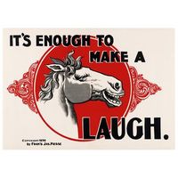 legendarte - cartel publicitario vintage its enough to make a horse laugh - cuadro lienzo impresion digital cm 50x70