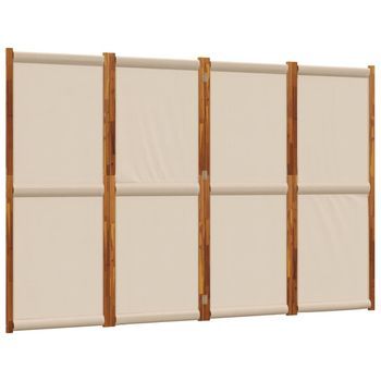 Biombo Divisor De 4 Paneles Gris Taupe 280x180 Cm Vidaxl