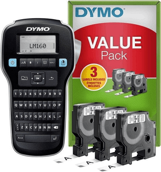 ROTULADORA LABERMANAGER 160 + 3 CINTAS D1 12MM NEGRO/BLANCO VALUE PACK DYMO 2142267
