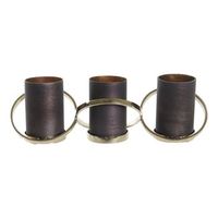 portavela cristal aluminio 52x15x165 3 velas gris