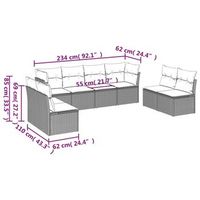 conjunto de jardin para relajarse con cojines juego de 8 piezas