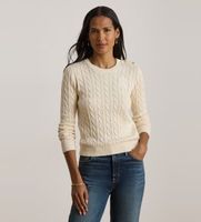 lauren ralph lauren para mujer 200p14039003 jersey en punto de ochos con botones beige m casual algodon