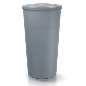Barril Agua Lluvia 200l Smooth Gris Claro, 60x60x106,6 Cm