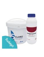 cloro 5 acciones sin cobre compacto 5kg  aumentador de ph 1 lt