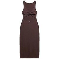 superdry vestido largo robe midi sans manches twist back para mujer