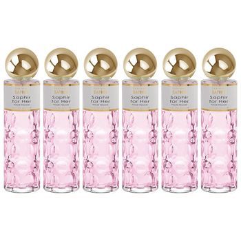 Pack De 6 Eau De Parfum Mujer Saphir For Her 200 Ml
